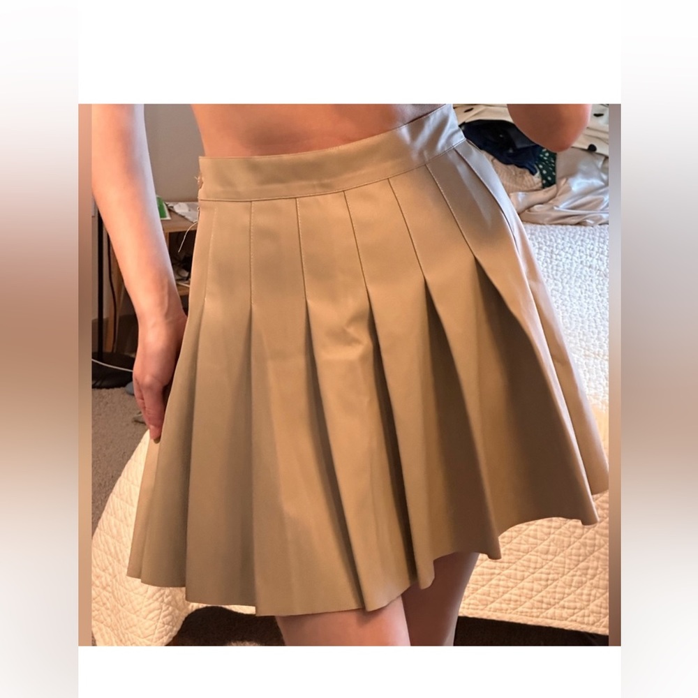 Kendall and Kylie Pleather Pleated Skirt